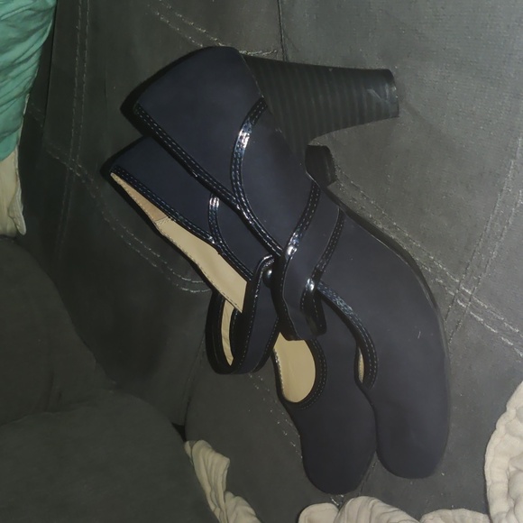 SOLE SENSIBILITY NAVY BLUE MARY JANE HEELS SIZE 10 - Picture 10 of 11